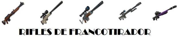Fortnite - Armas: Rifles de francotirador