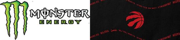 Similitudes entre el logo de Monster Energy y los Toronto Raptors