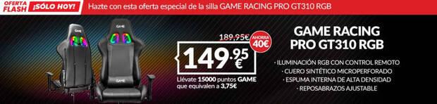 Oferta silla gaming GAME RACING PRO GT310 RGB