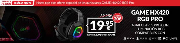 Oferta flash de los auriculares GAME HX420 RGB PRO