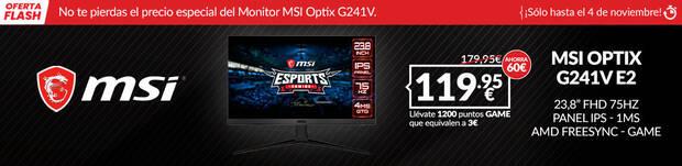 MSI OPTIX G241V E2 por solo 119,95 euros solo en GAME