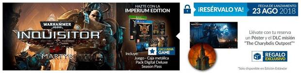 GAME detalla sus incentivos y ediciones para Warhammer 40.000: Inquisitor - Martyr Imagen 2