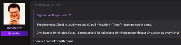 Hay un cuarto juego secreto en el Developers_Direct de Xbox