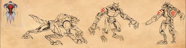 Imagen conceptual del lobo mecánico protagonista.