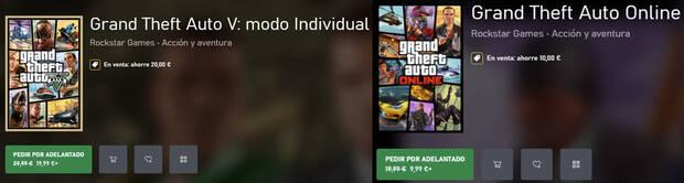 GTA 5 y GTA Online precio en Espaa para Xbox Series