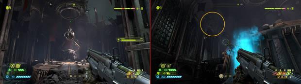 Guía DOOM Eternal - Misión 9: Taras Nabad - Salón con bola colgando y disco secreto