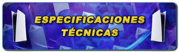Especificaciones técnicas de PS5