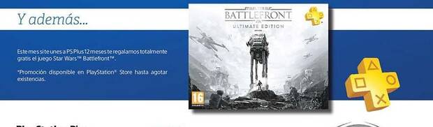 Star Wars Battlefront de regalo con la suscripcin de un ao a PlayStation Plus Imagen 2