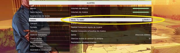 GTA V y Online - Modos de reproducción de tu emisora