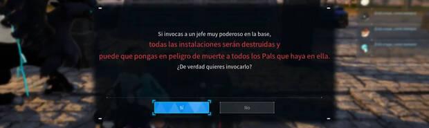 Palworld - Aviso de advertencia al jugar incursiones