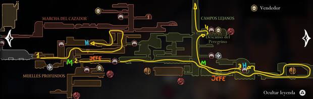 Hollow Knight Silksong - Mejor ruta para completar el Acto 1: Muelles Profundos y Campos Lejanos