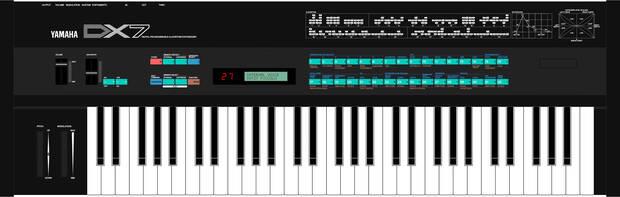 El modelo Yamaha DX7, el sintetizador más popular y utilizado de la historia.