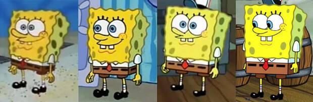 Dise�os oficiales de Bob Esponja a lo largo de los a�os