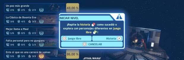 LEGO Star Wars: The Skywalker Saga - Cómo repetir misiones