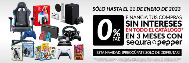 Financiación al 0 % en GAME solo hasta el 11 de enero