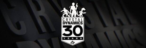 Crystal Dynamics nuevo logo por su 30 aniversario con Lara, Raziel y Gex