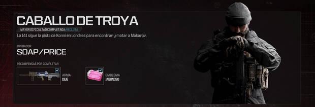 CoD Modern Warfare 3 (2023) - Misión de Campaña Caballo de troya y sus recompensas