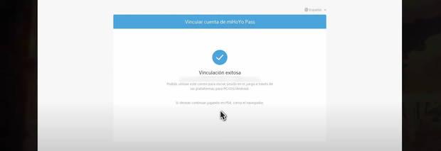 Genshin Impact: cuenta vinculada