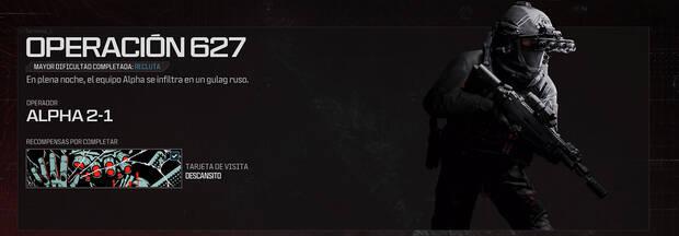 CoD Modern Warfare 3 (2023) - Misión de Campaña Operación 627 y sus recompensas