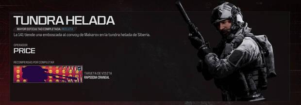 CoD Modern Warfare 3 (2023) - Misión de Campaña Tundra helada y sus recompensas