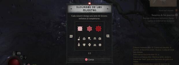 Diablo 4 - Tipos de misiones de susurros