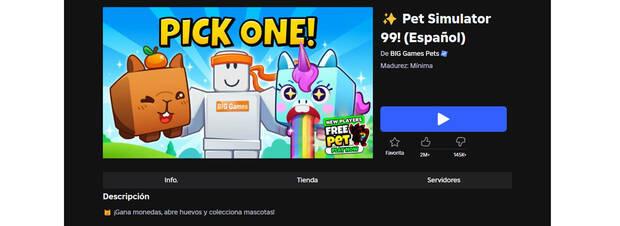 Mejores juegos de Roblox: Pet Simulator 99!