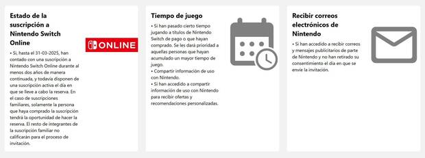 campaña de reservas switch 2