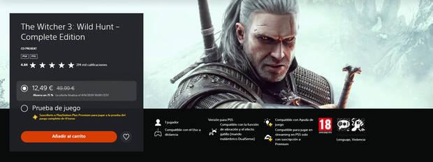 The Witcher 3: Complete Edition de oferta en PS Store.
