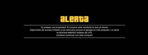 GTA Online - Aviso de venta de propiedad