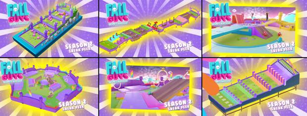 Nuevas pruebas y escenarios de la Temporada 2 de Fall Guys