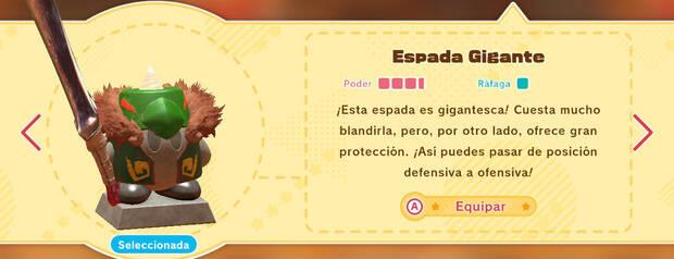 Kirby y la tierra olvidada - Habilidad Espada Gigante