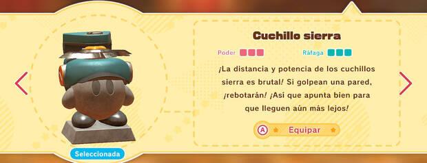 Kirby y la tierra olvidada - Habilidad Cuchillo sierra