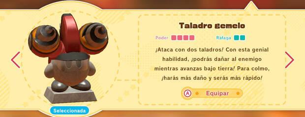 Kirby y la tierra olvidada - Habilidad Taladro gemelo
