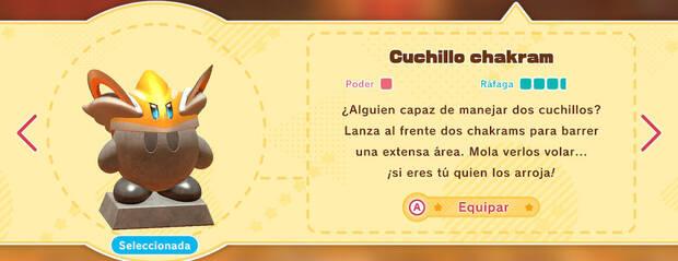 Kirby y la tierra olvidada - Habilidad Cuchillo chakram