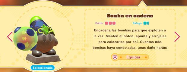 Kirby y la tierra olvidada - Habilidad Bomba en cadena