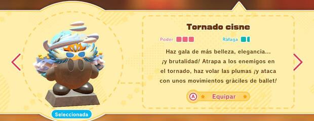Kirby y la tierra olvidada - Habilidad Tornado cisne