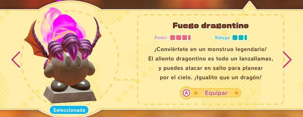 Kirby y la tierra olvidada - Habilidad Fuego dragontino