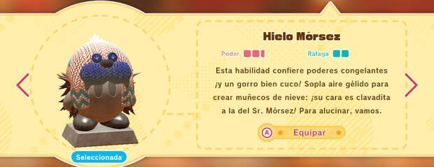 Kirby y la tierra olvidada - Habilidad Hielo Mórsez