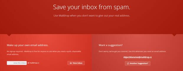 Web de correo desechable Maildrop.cc