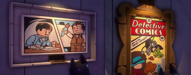 LEGO Batman: El Legado del Caballero Oscuro - Detalle oculto: Bill Finger y Bob Kane en el museo Flugelheim