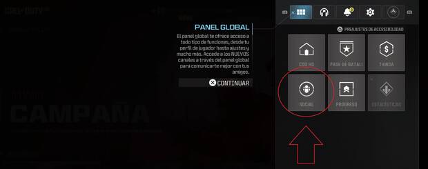 Call of Duty Modern Warfare 3 (2023) - Menú Social para jugar con amigos