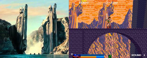 En Taito debían abundar los fans de El Señor de los Anillos, porque la aparición del Argonath no podía ser casualidad.