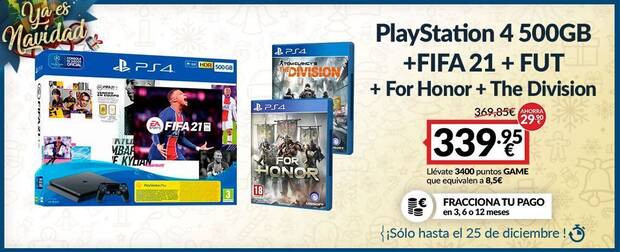 Pack de PS4 de oferta en GAME.