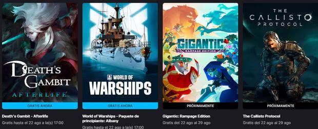 Juegos gratis Epic Games Store semana 15 agosto