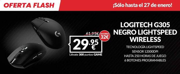 Oferta GAME con ratn gaming LOGITECH G305 LIGHTSPEED