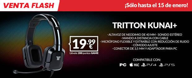 Auriculares gaming Tritton Kunai+ de oferta en GAME por tiempo limitado