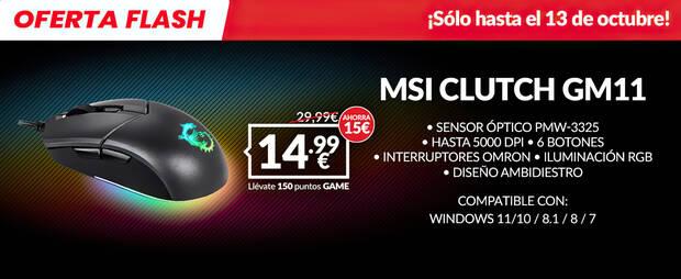 MSI CLUTCH GM11 5.000 DPI RGB de oferta en GAME por tiempo limitado