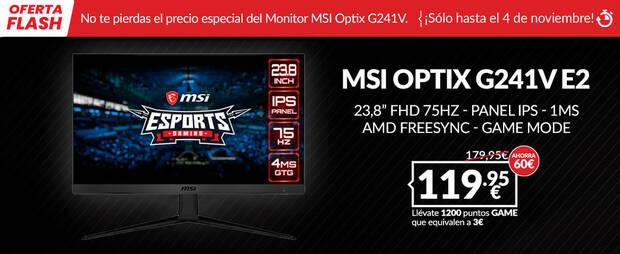 MSI OPTIX G241V E2 por solo 119,95 euros solo en GAME