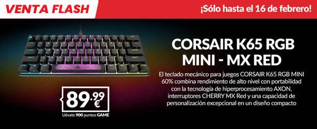 Teclado Corsair K65 RGB Mini - MX Red de Oferta Flash en GAME.