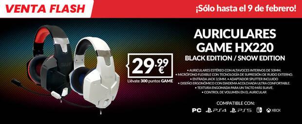 PACK de DOS AURICULARES GAMING GAME HX220 en oferta de GAME